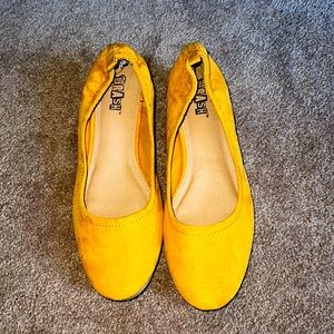 BRASH size 7 1/2 mustard colored flats